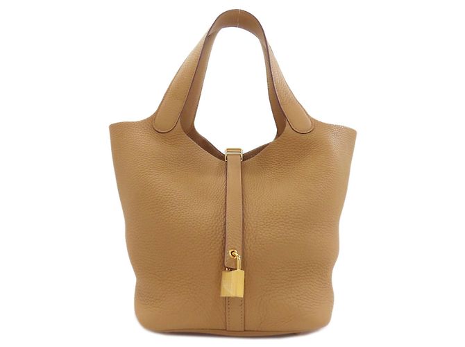Hermès Bolsa Hermes Picotin Lock MM Marrom