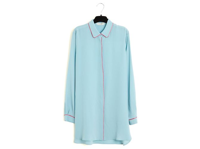 Etro Seidenbluse Türkis Blau
