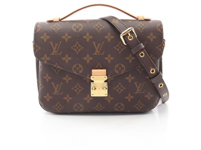 Louis Vuitton Pochette Metis MM Handbag Brown