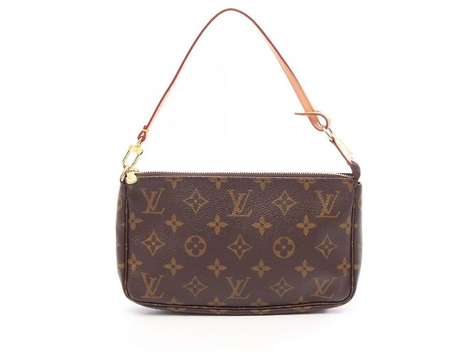 Louis Vuitton Pochette Accessoires Monogram Handtasche Braun
