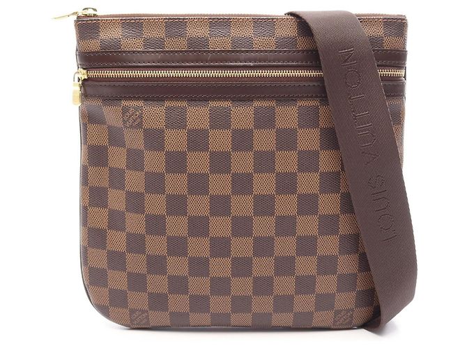 Louis Vuitton Pochette Bosphore Schultertasche Braun Damier ebene