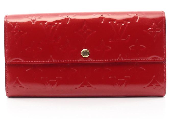 Louis Vuitton Sarah Bi-fold langer Geldbeutel Rot
