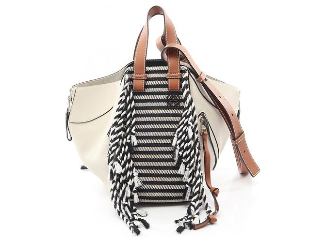 Bolso de mano 2-Way Hammock Small Loewe Castaño Negro Blanco 