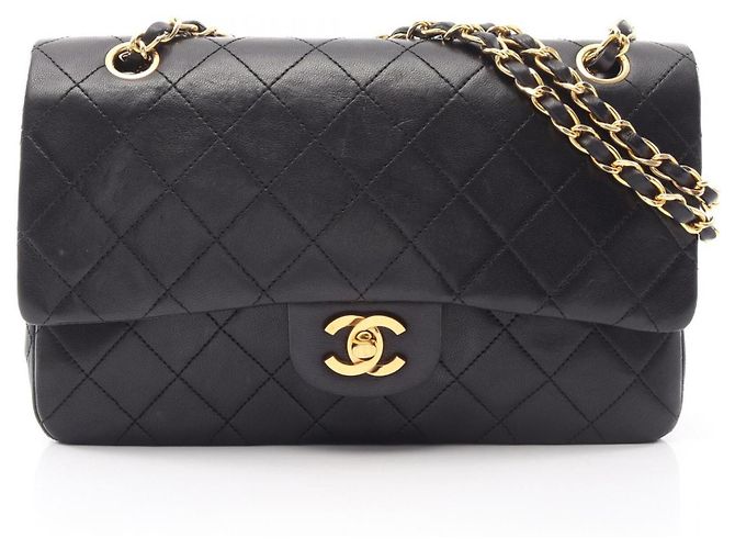 Borsa a tracolla Chanel Matelassé Double Flap Nero