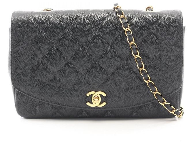 Borsa a Spalla Chanel Matelassé Diana Flap Nero