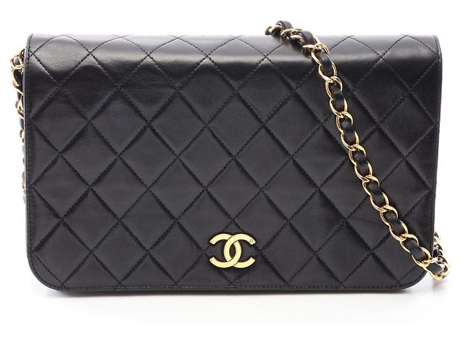 Timeless Borsa a tracolla Chanel Matelassé Full Flap Nero