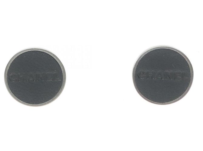 Orecchini a clip con logo CHANEL Nero Argento