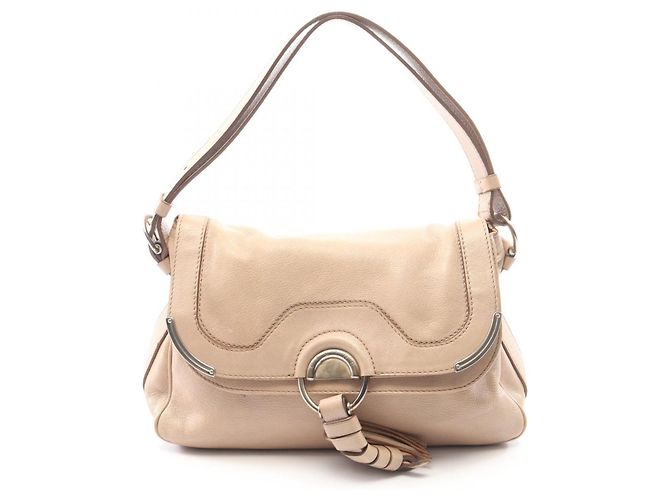 Céline Borsa a tracolla in pelle beige Celine