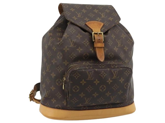 LOUIS VUITTON Monogram Montsouris GM Backpack M51135 LV Auth 191496