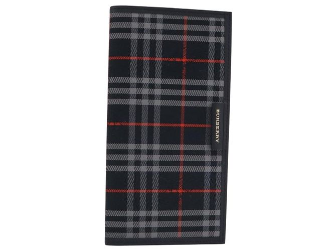BURBERRY Nova Check Day Planner Cover Canvas Navy Auth 189993A Navy blue