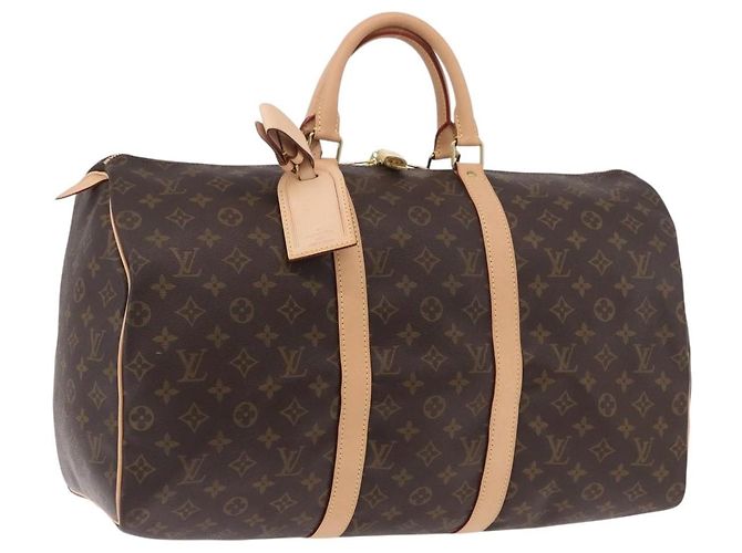 LOUIS VUITTON Monogram Keepall 50 Boston Bag M41426 LV Auth 190183SAV Monograma