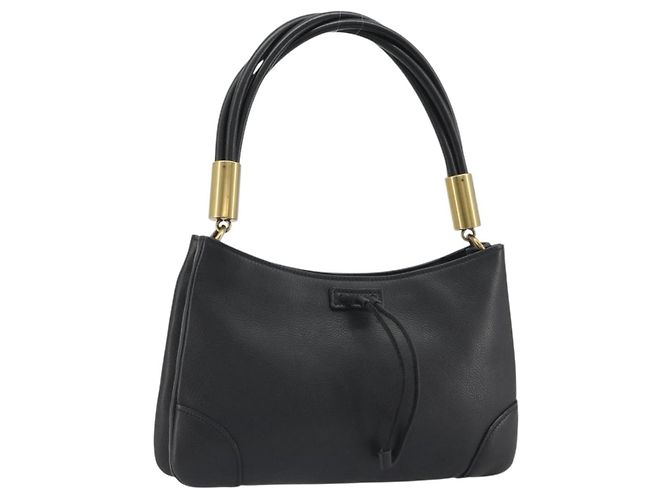 Borsa a Spalla GUCCI in Pelle Nera e Oro 108964 Auth BA13764V Nero D'oro