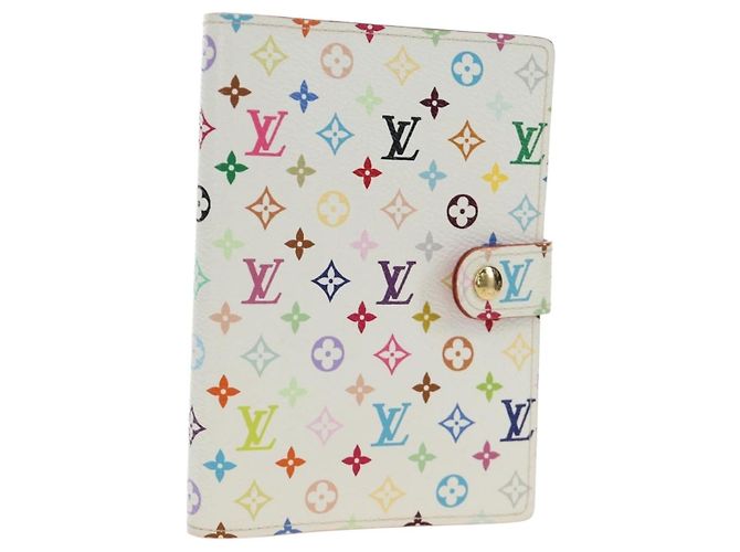 LOUIS VUITTON Monogram Multicolor Agenda PM Cover White R21074 LV Auth 190110M