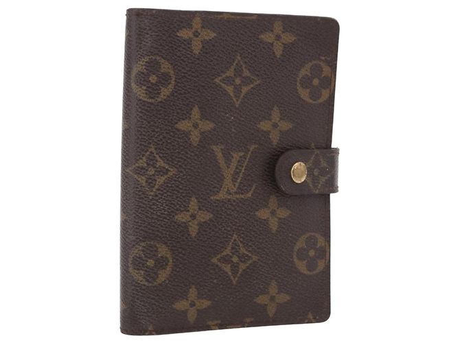 LOUIS VUITTON Monogram Agenda PM Day Planner Cover R20005 LV Auth gh2181
