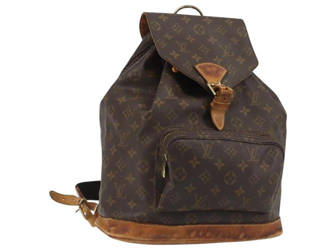 LOUIS VUITTON Monogram Montsouris GM Backpack M51135 LV Auth 189603