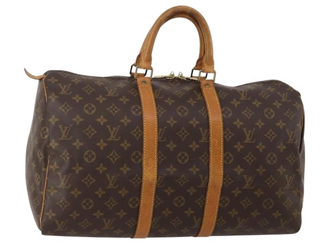 LOUIS VUITTON Bolsa Boston Monogram Keepall 45 M41428 LV Auth 189744 Monograma