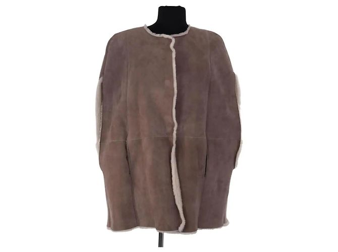 Ba&Sh Lederjacke Grau