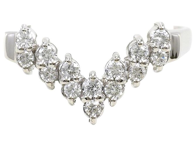 Autre Marque Platinring mit Diamant 