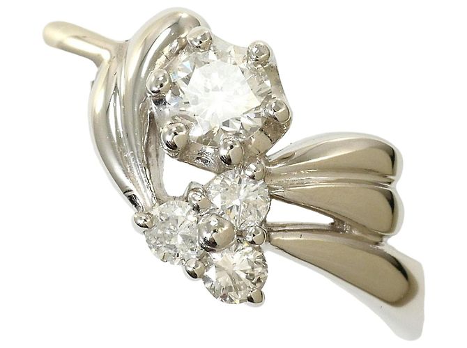 Autre Marque Platinring mit Diamant 