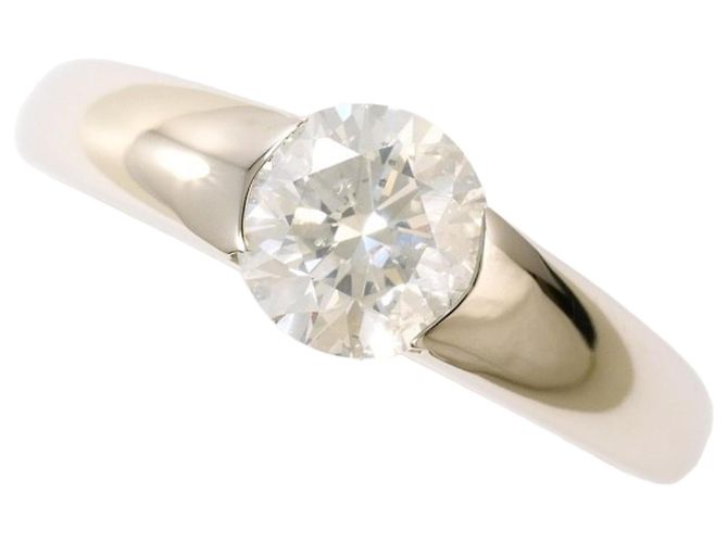 Autre Marque PT900 Platinring mit Diamant