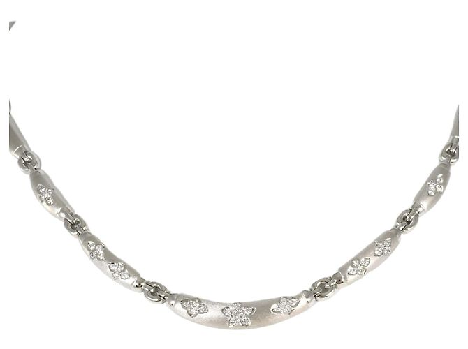Autre Marque Elegante collana in oro bianco 18K e diamanti D'oro