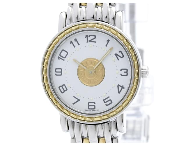 Hermès HERMES Sellier Gold Plated Steel Quartz Ladies Watch SE4.220 