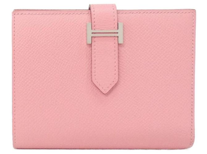 Carteira Compacta Hermès Bearn Rosa