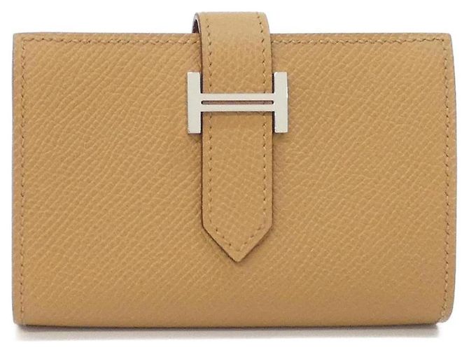 Mini carteira Hermès Bearn Marrom
