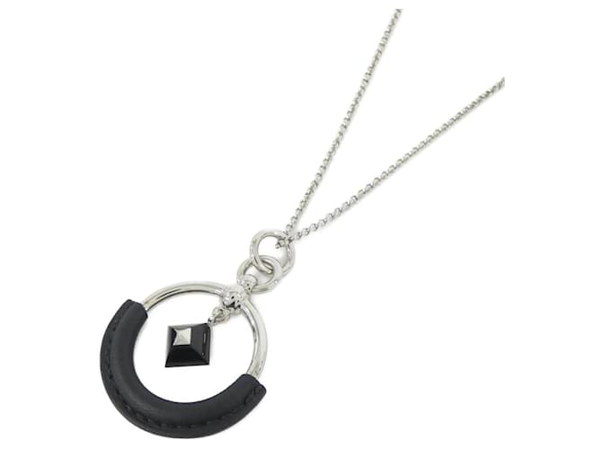 Hermès Collier Hermes Loop Medor PM Noir Argenté 
