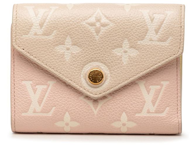 Louis Vuitton Monogram Empreinte Bi-fold Wallet Brown Beige Yellow
