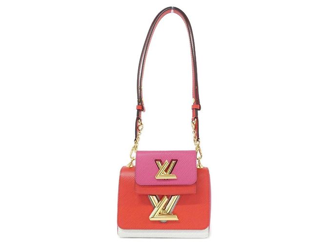 Bolsa de ombro Louis Vuitton Epi Twist PM Marrom Vermelho