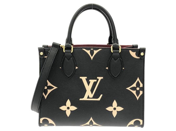 Borsa Louis Vuitton Bicolor Monogram Empreinte OnTheGo PM Nero Beige
