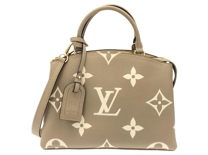 Louis Vuitton Bicolor Monogram Empreinte Petit Palais PM Handtasche Grau Roh