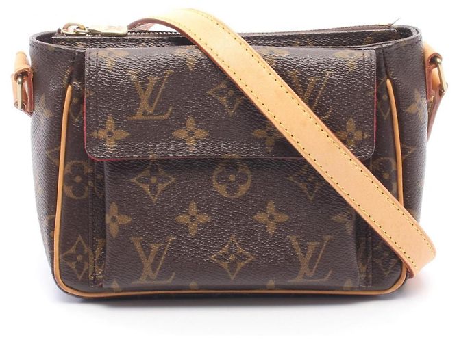 Borsa a Spalla Louis Vuitton Vivacite PM Marrone