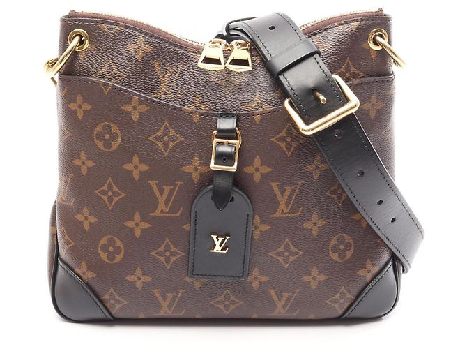 Louis Vuitton Odeon NM PM Shoulder Bag Brown Black