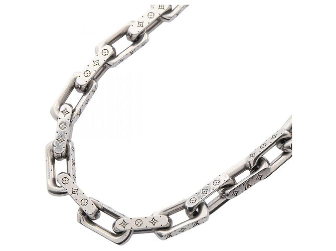 Colar Chain Monogram Louis Vuitton Prata