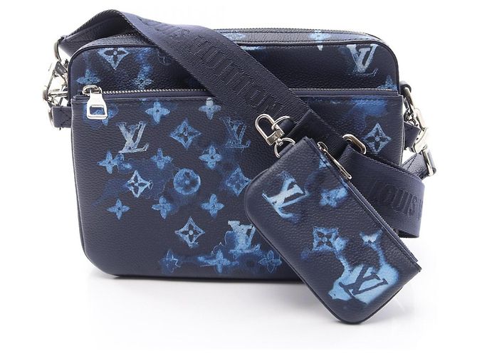 Sac Trio Messenger Louis Vuitton Bleu Bleu Marine