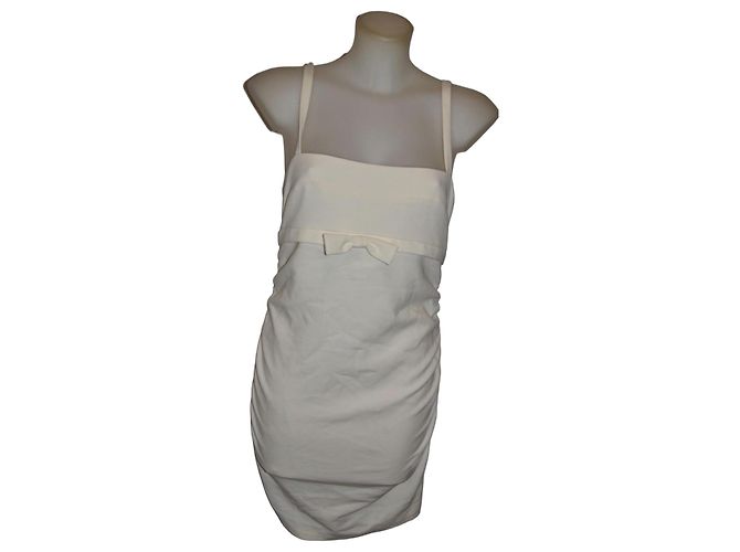 Vestido Mini Branco Twin Set Simona Barbieri com Laço