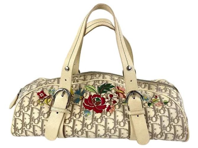 Dior Diorissimo Bestickte Bowler Bag Beige