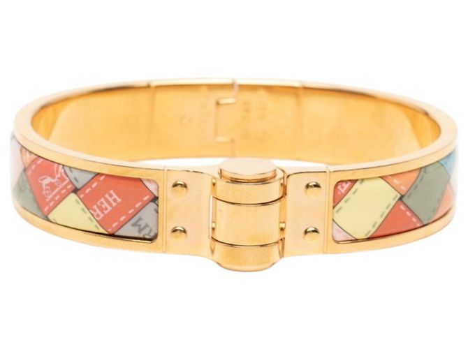Pulsera rígida Hermès Charnière PM Bold Multicolor Dorado