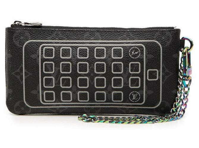 Pochette Louis Vuitton x Fragment Monogram Eclipse Flash Nero