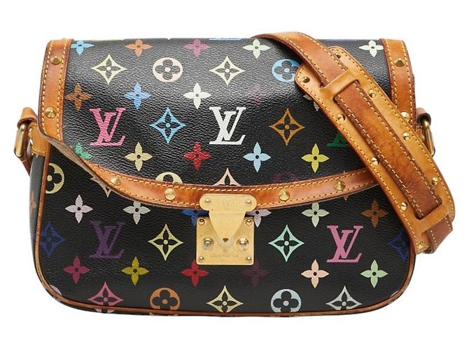 Louis Vuitton Monogram Multicolor Sologne Shoulder Bag Brown Black
