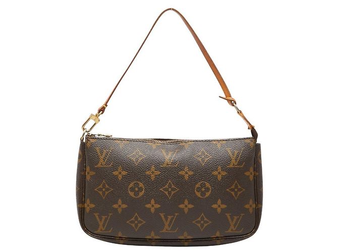 Louis Vuitton Monogram Pochette Accessoires Handtasche Braun