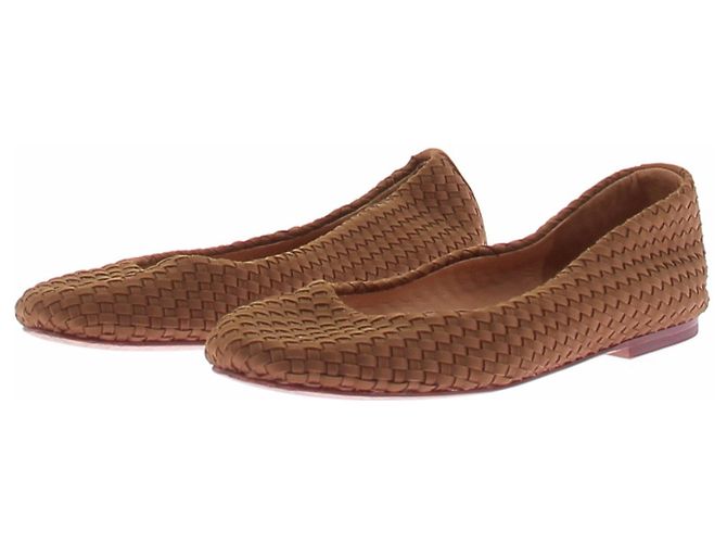 Autre Marque Pequenos sapatos castanhos acolchoados Marrom