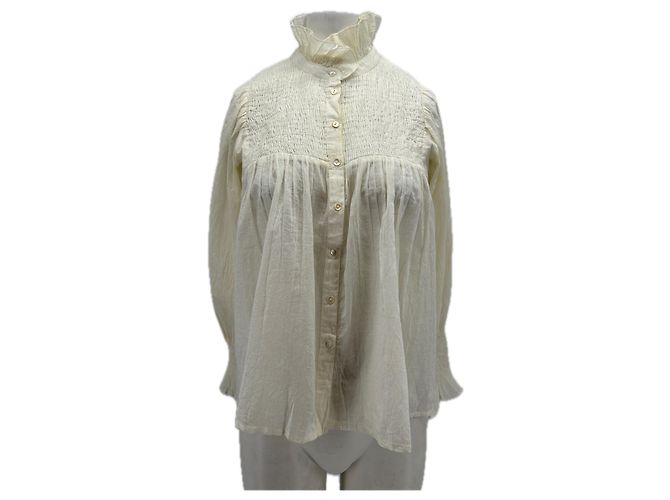 Camicetta Antik Batik in cotone beige S
