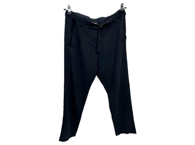 Ann Demeulemeester Calça preta de lã Preto