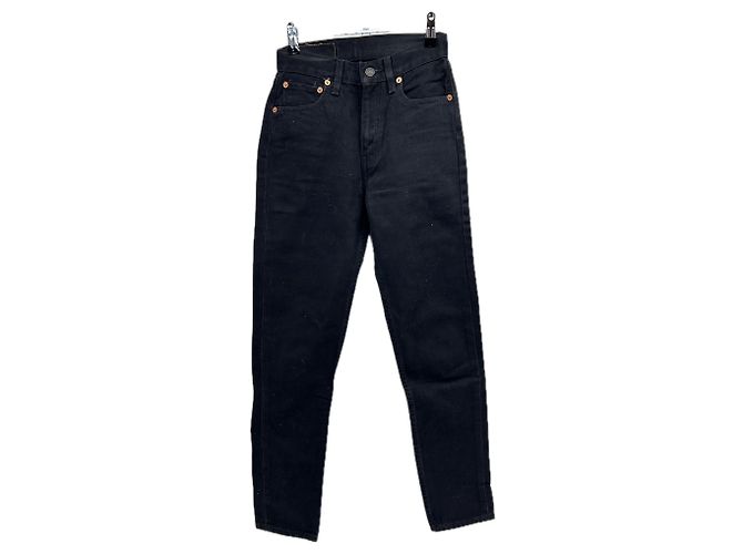 Vaqueros Levi's negros de algodón talla 27 