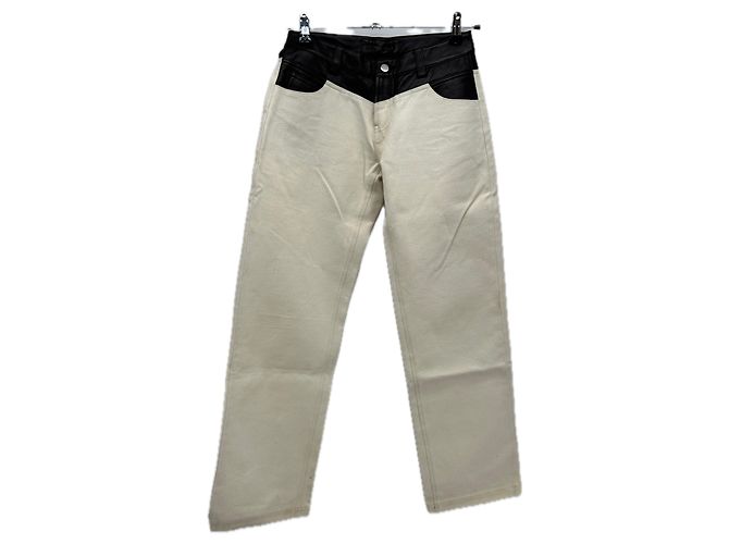 Autre Marque Vaqueros GIMAGUAS Crema de Algodón Talla 32 Beige