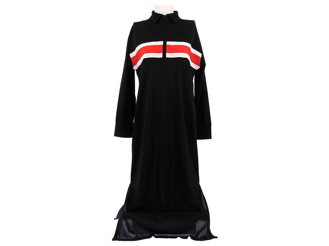 Ganni Robe longue noire à zip