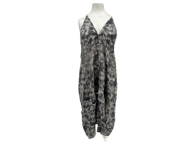 Stella Mc Cartney Stella McCartney Blumenkleid Grau Viscose